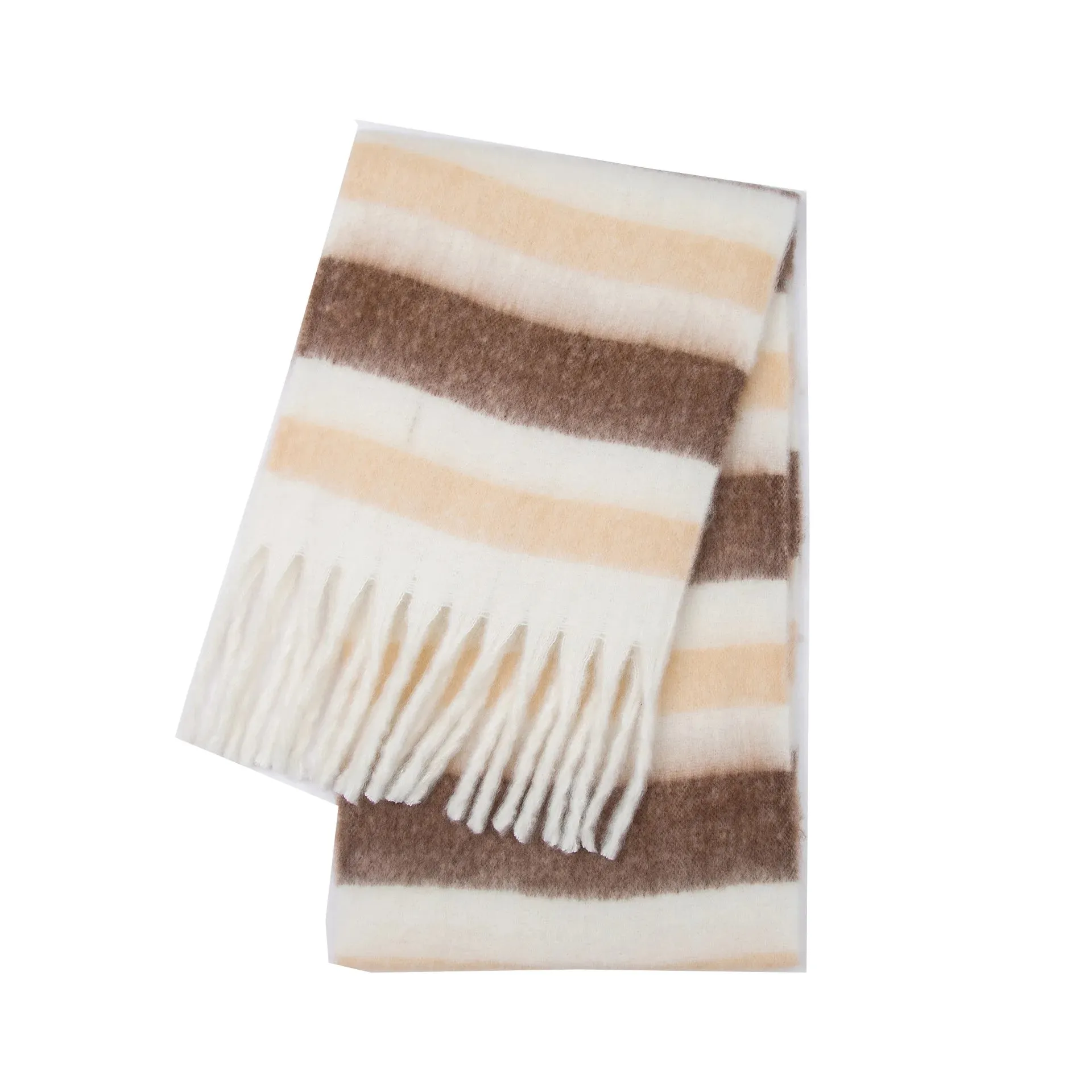 Thick Warm Cashmere Blend Cheque Scarf