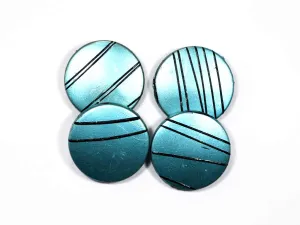 Turquoise Circular Acrylic Stones