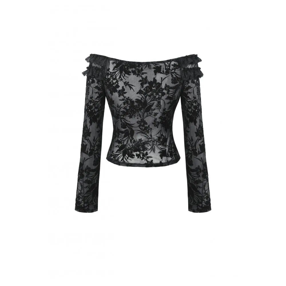 Women's Gothic Layered Ruffled Lace Shirt
