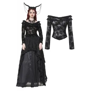 Women's Gothic Layered Ruffled Lace Shirt