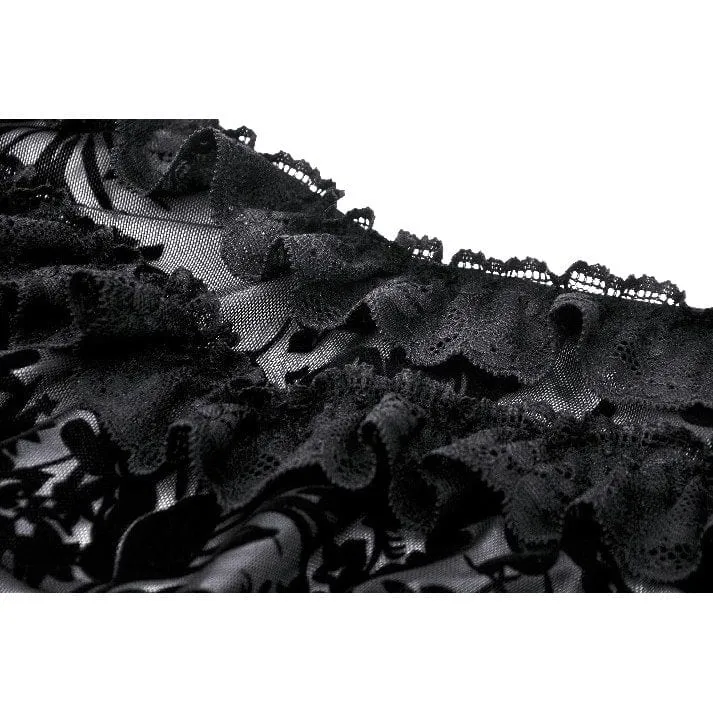 Women's Gothic Layered Ruffled Lace Shirt