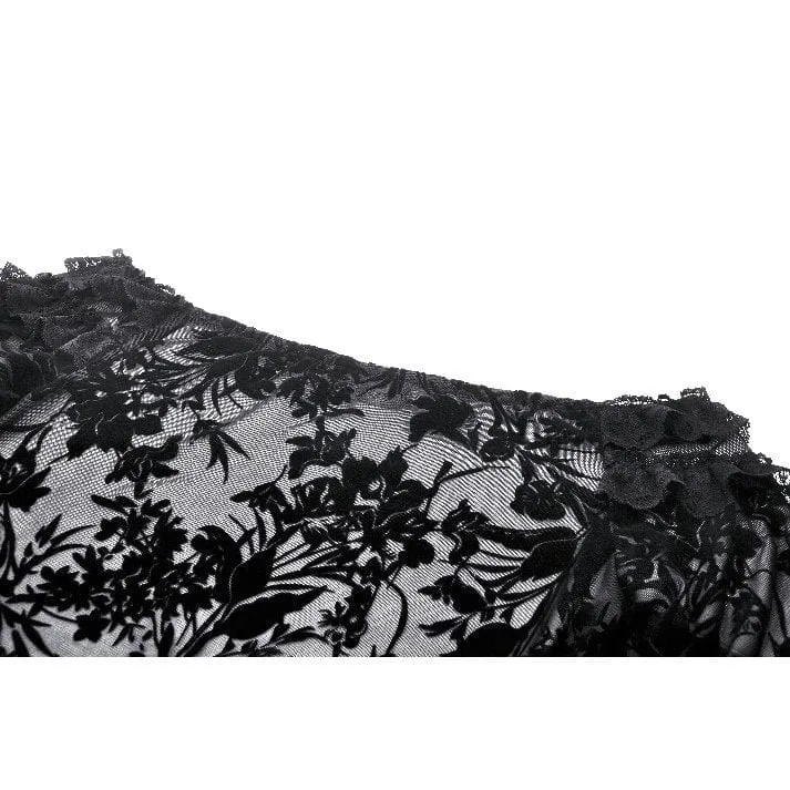 Women's Gothic Layered Ruffled Lace Shirt