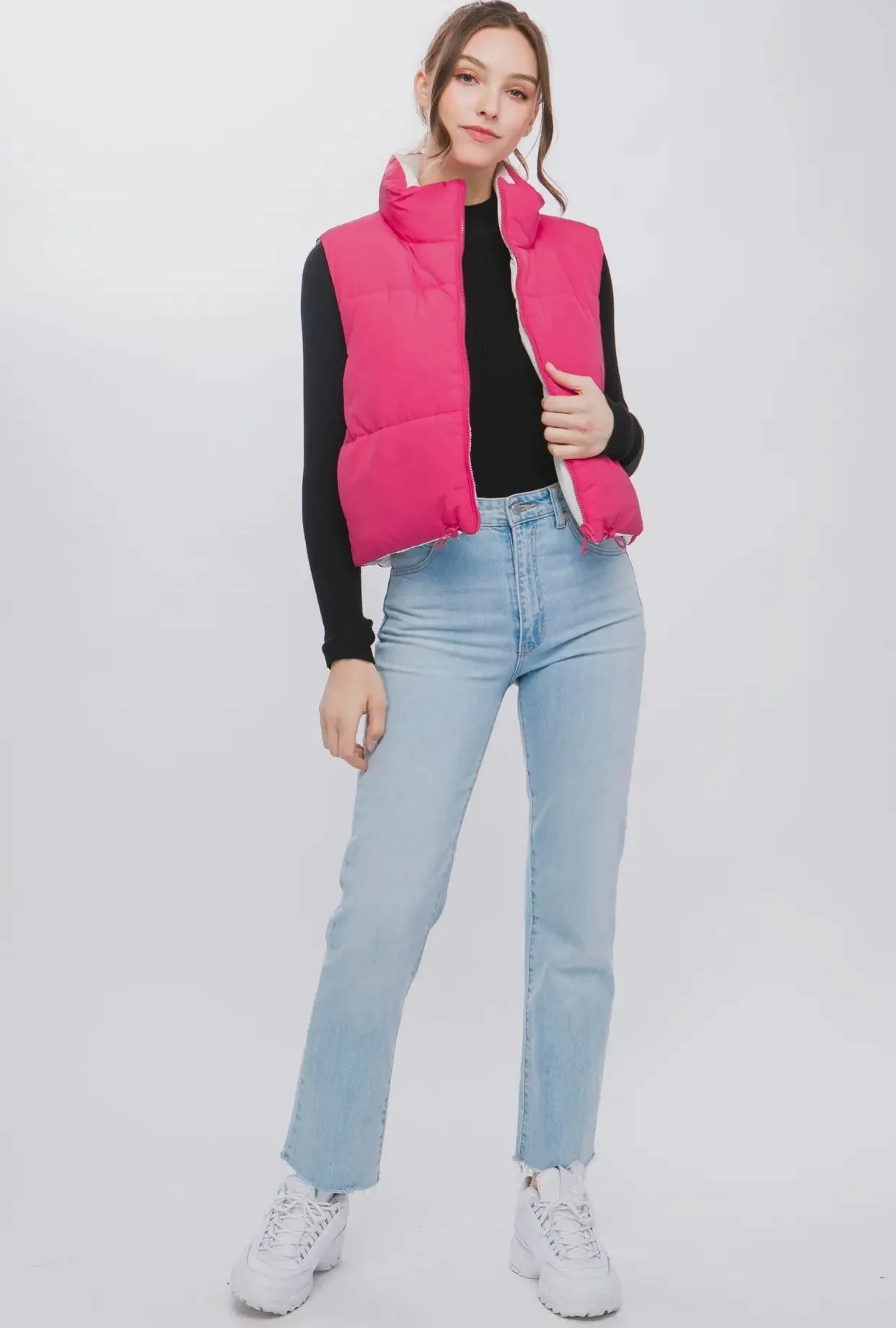 Woven Solid Reversible Vest