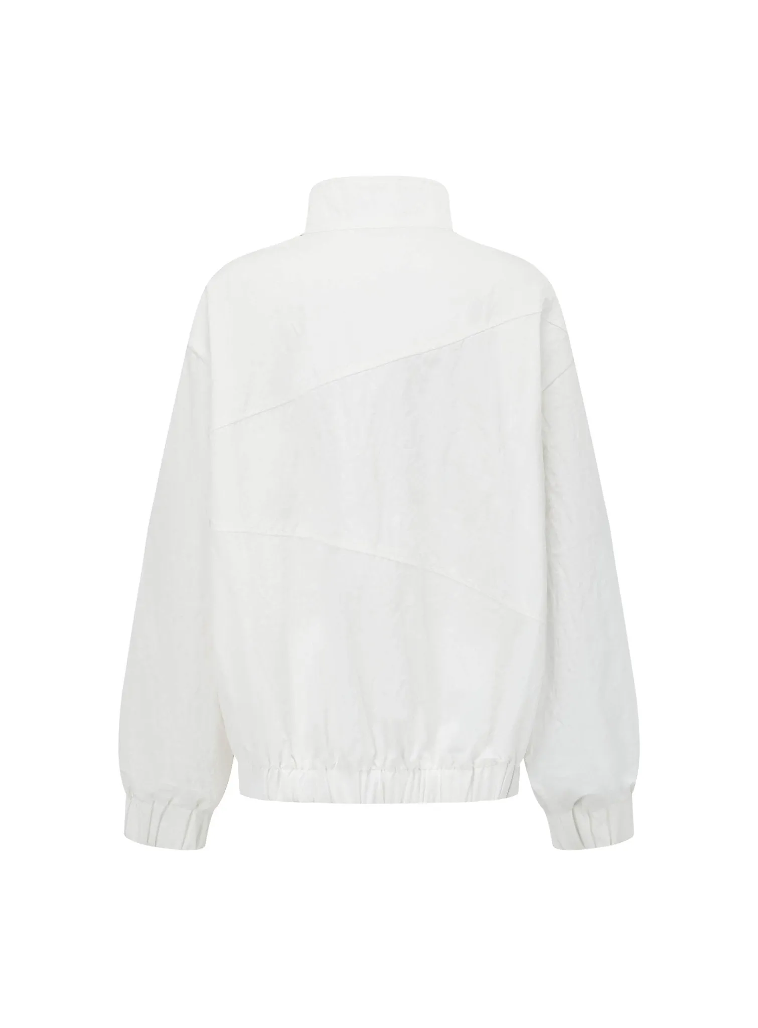Zip-Up Track Jacket in White